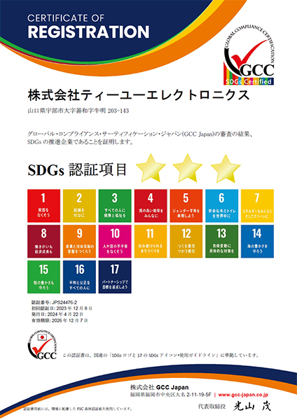 SDGs認定証