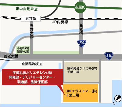 開発部、デリバリーセンター、製造部地図